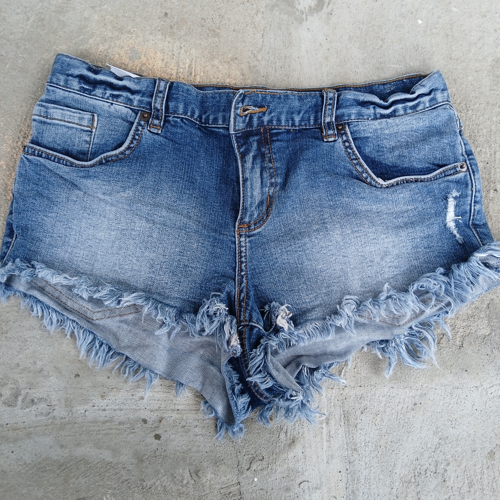 O'Neill Blue Frayed Jean Shorts